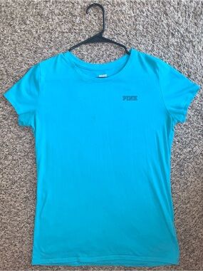 PINK Victoria's Secret Blue Short Sleeve Tee